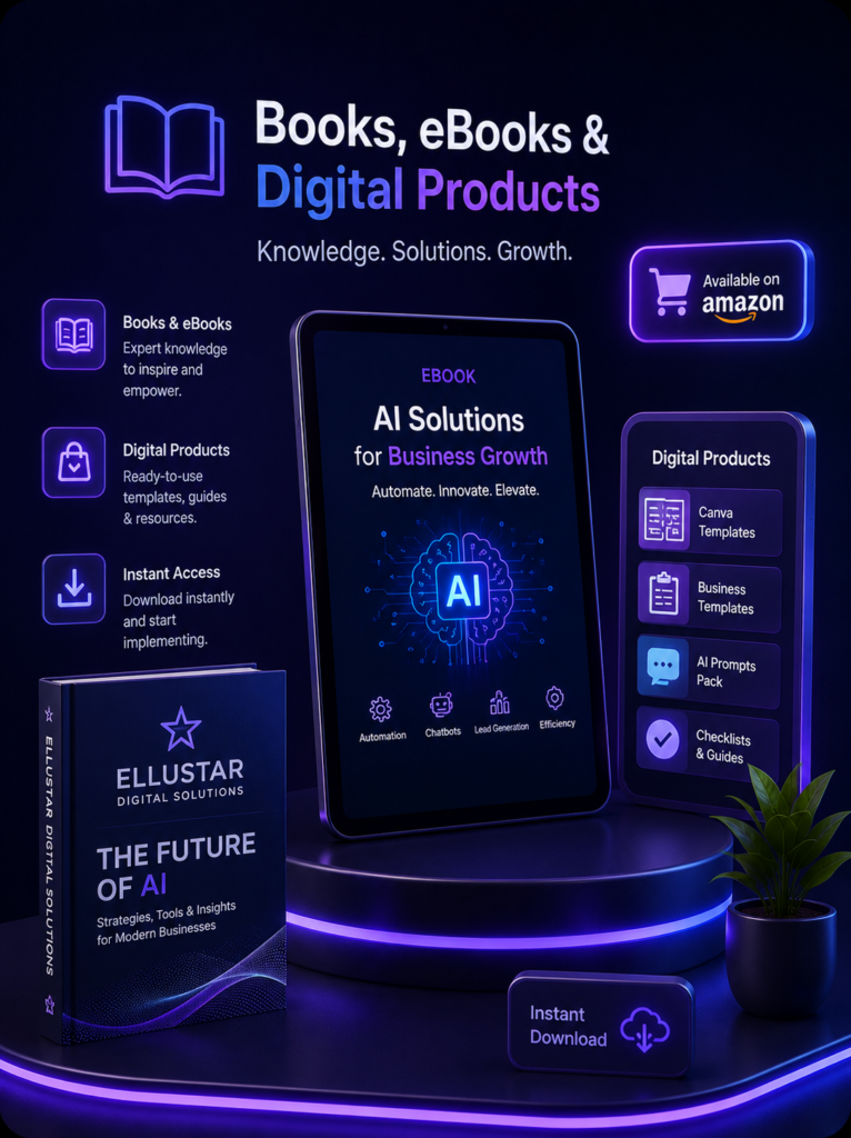 Digital books, eBooks, templates, guides, and AI-powered digital products designed for business growth and learning.
